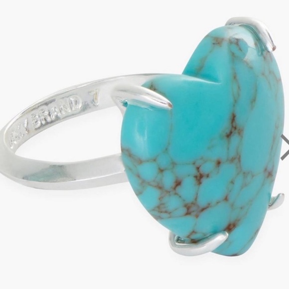 NEW turquoise heart statement ring - Picture 8 of 10